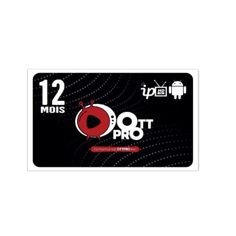 Abonnement IPTV OTT Pro 12 Mois